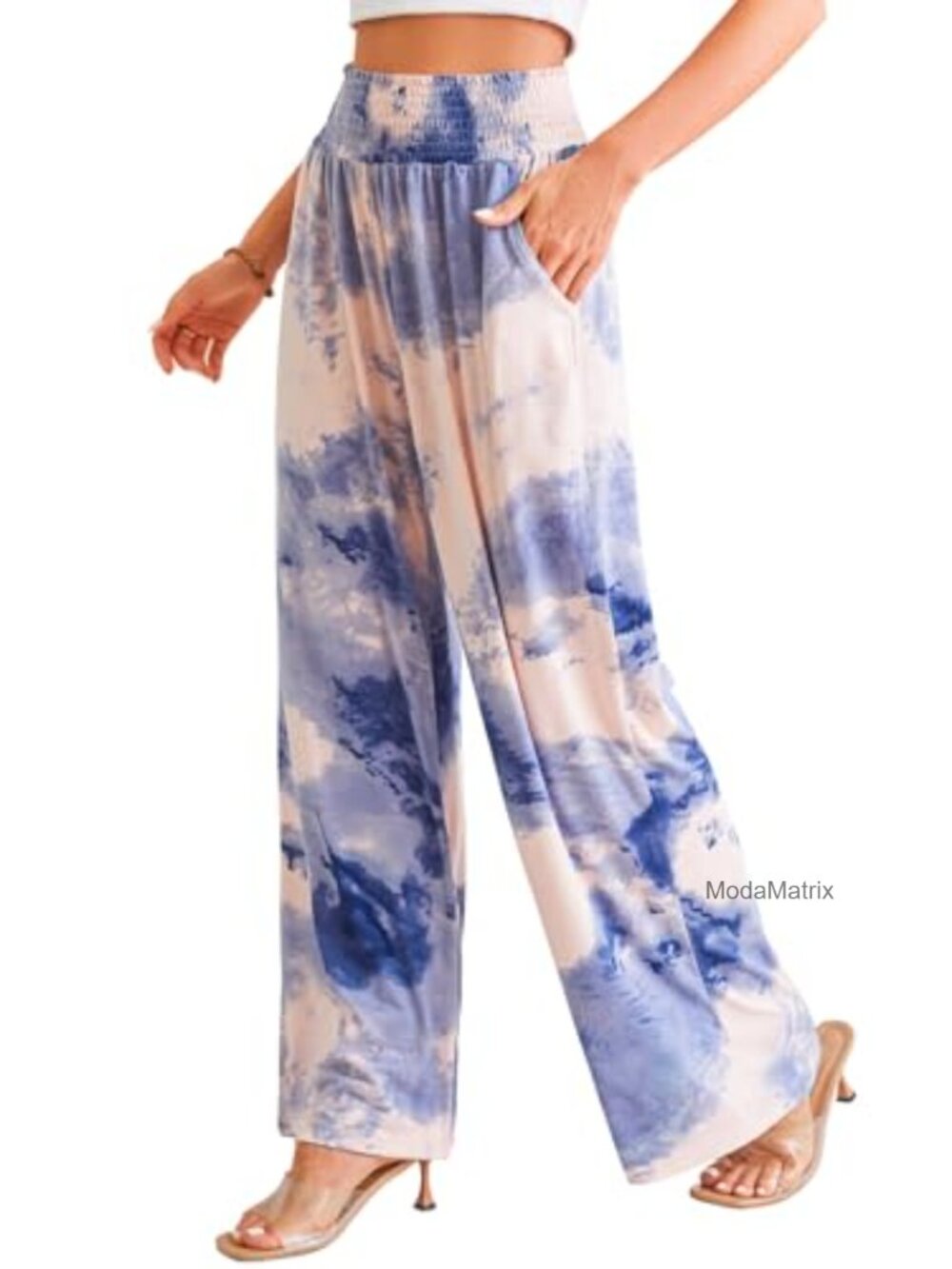 Women's Wide Leg Harem Yoga Pants High Waist Boho Lounge